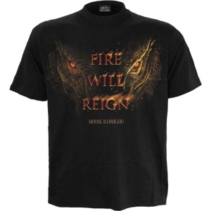 Game Of Thrones House of the Dragon - 2 - Fire Will Reign Tričko černá - Merchstore.cz