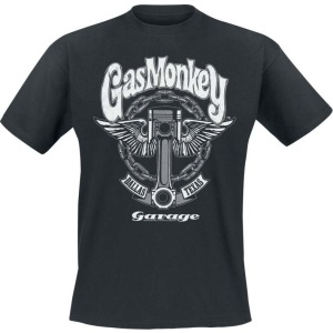 Gas Monkey Garage Big Piston Tričko černá - Merchstore.cz