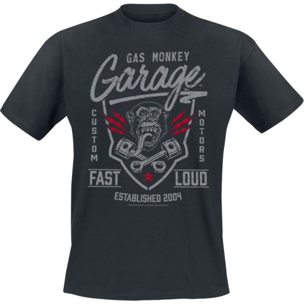 Gas Monkey Garage Fast'n Loud Tričko černá - Merchstore.cz