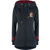 Harry Potter Gryffindor Dámská mikina s kapucí na zip černá - Merchstore.cz