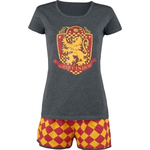 Harry Potter Gryffindor Quidditch pyžama šedá / červená / žlutá - Merchstore.cz