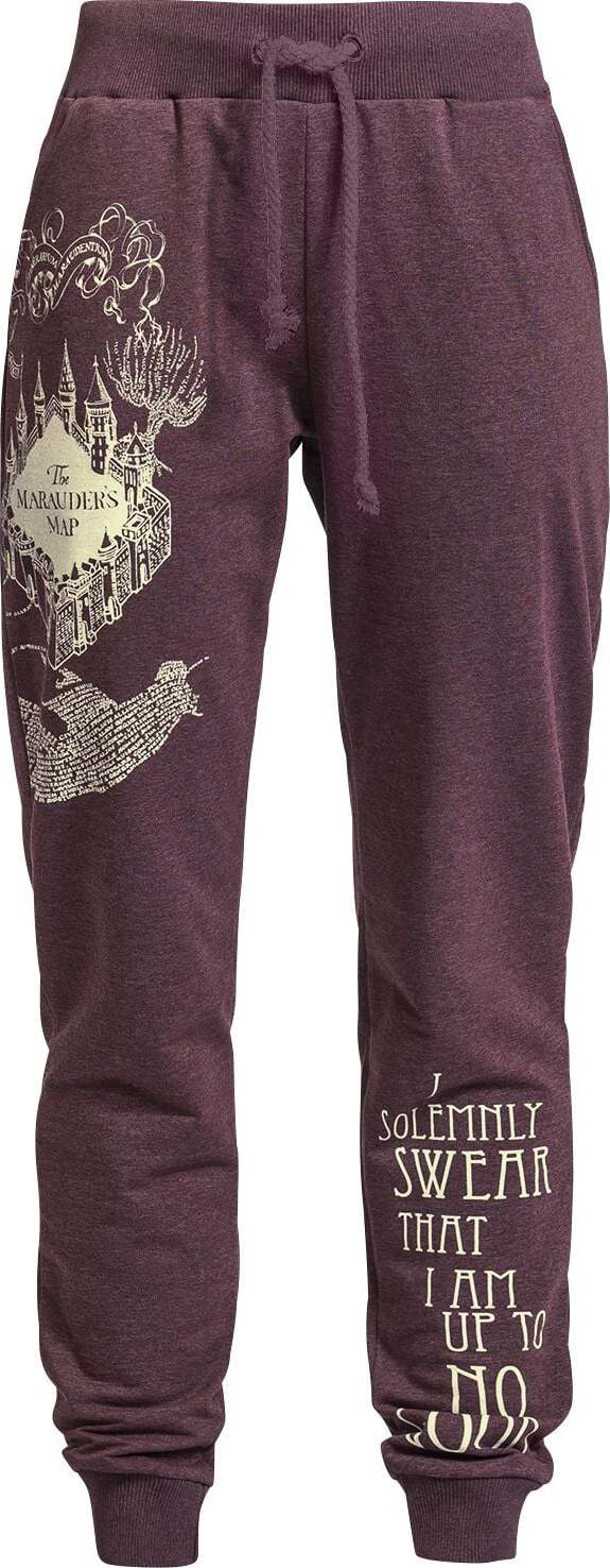 Harry Potter Marauder's Map Dámské tepláky s nádechem bordové - Merchstore.cz Harry Potter Marauder's Map Dámské tepláky s nádechem bordové - Merchstore.cz