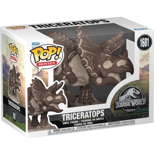 Jurassic Park Vinylová figurka č.1681 Jurassic World - Triceratops Sberatelská postava vícebarevný - Merchstore.cz