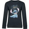 Lilo & Stitch I love you to the moon and back Dámská mikina černá - Merchstore.cz