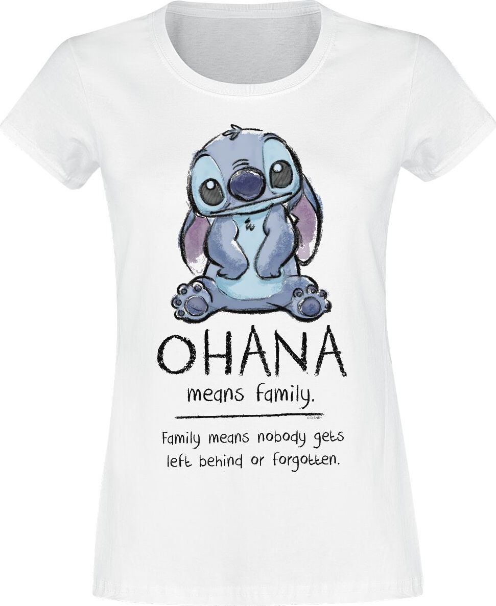 Lilo & Stitch Ohana Means Family Dámské tričko bílá - Merchstore.cz Lilo & Stitch Ohana Means Family Dámské tričko bílá - Merchstore.cz