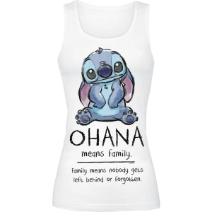 Lilo & Stitch Ohana Means Family Dámský top bílá - Merchstore.cz