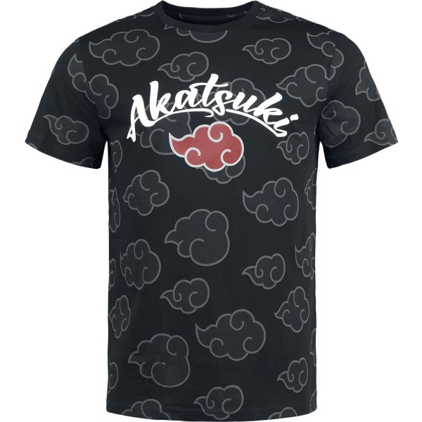 Naruto Akatsuki All Over Tričko černá - Merchstore.cz