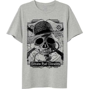 One Piece One Piece - Skull Tričko šedá - Merchstore.cz