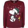 Peanuts Oversized svetr Snoopy - Snow Dámská mikina červená - Merchstore.cz