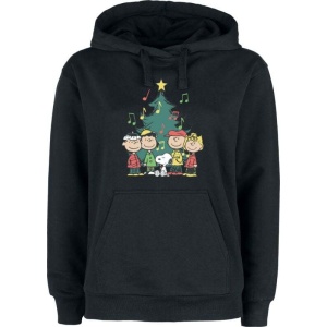 Peanuts Peanuts - Christmas Tree Dámská mikina s kapucí černá - Merchstore.cz