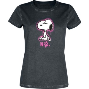 Peanuts Snoopy - No Dámské tričko černá - Merchstore.cz