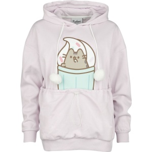 Pusheen Cat Dámská mikina s kapucí světle růžová - Merchstore.cz