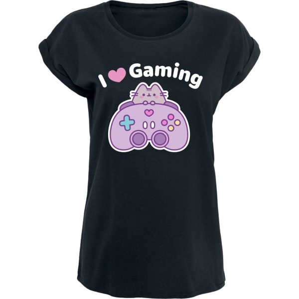 Pusheen I Love Gaming Dámské tričko černá - Merchstore.cz