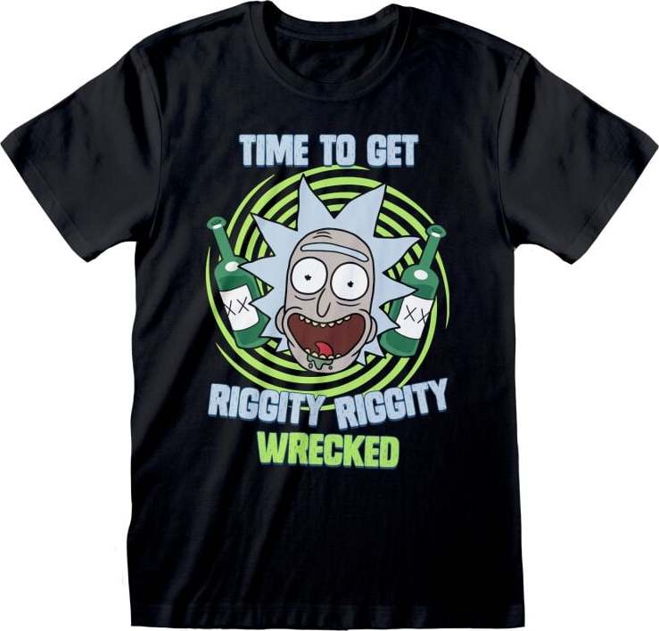Rick And Morty Riggity Wrecked Tričko černá - Merchstore.cz Rick And Morty Riggity Wrecked Tričko černá - Merchstore.cz