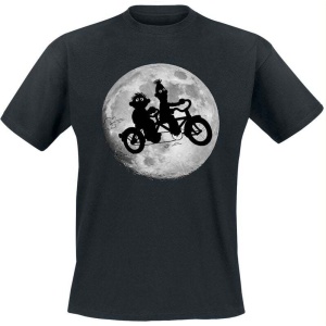 Sesame Street Ernie und Bert - Moon Bikers Tričko černá - Merchstore.cz