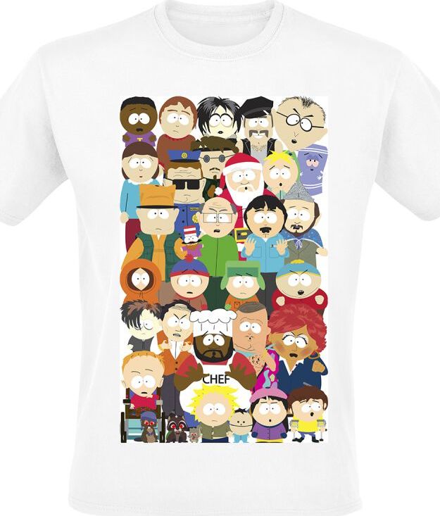 South Park Town Group Tričko bílá - Merchstore.cz South Park Town Group Tričko bílá - Merchstore.cz