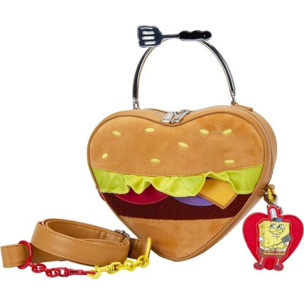 SpongeBob SquarePants Loungefly - Krabby Patty Plush Taška pres rameno vícebarevný - Merchstore.cz