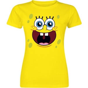 SpongeBob SquarePants Sponge Happy Face Dámské tričko žlutá - Merchstore.cz