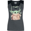 Star Wars Baby Grogu Dámský top smíšená šedo-černá - Merchstore.cz