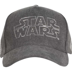 Star Wars Silver Logo Baseballová kšiltovka šedá - Merchstore.cz