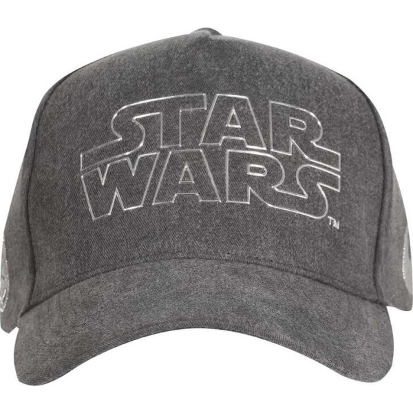 Star Wars Silver Logo Baseballová kšiltovka šedá - Merchstore.cz