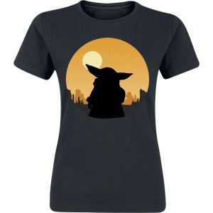 Star Wars The Mandalorian - Grogu Sundown Dámské tričko černá - Merchstore.cz