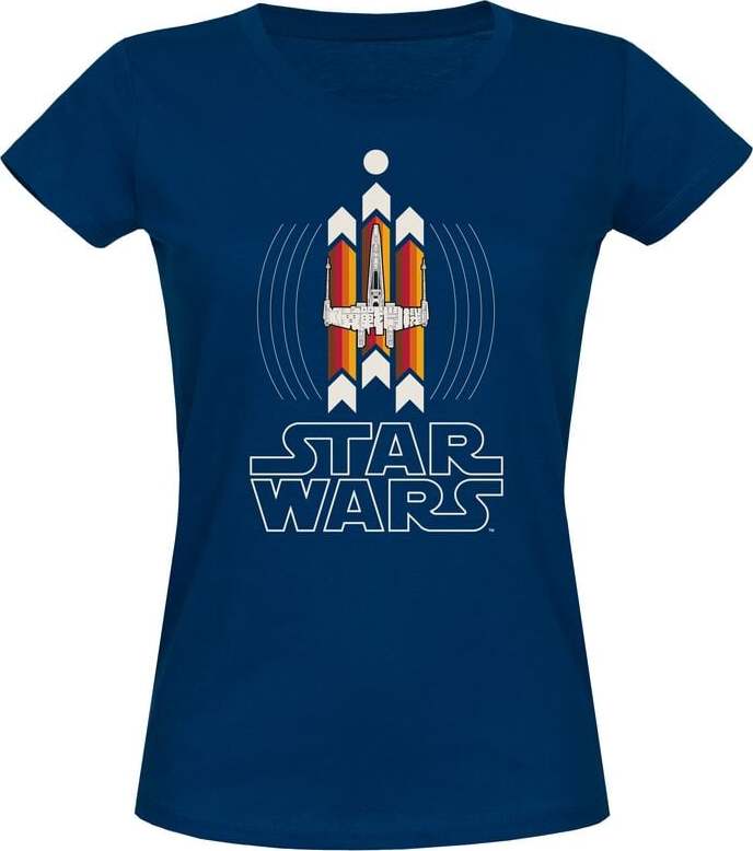 Star Wars X-Wing Vibes Dámské tričko modrá - Merchstore.cz Star Wars X-Wing Vibes Dámské tričko modrá - Merchstore.cz