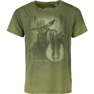 Star Wars Yoda - May The Force Be With You Tričko zelená - Merchstore.cz