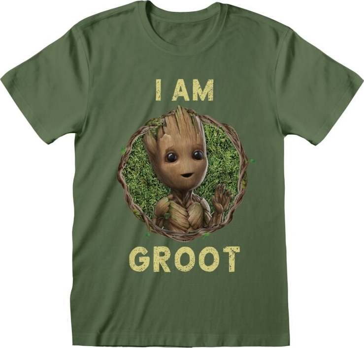 Strážci galaxie I Am Groot - Seventies Style Tričko olivová - Merchstore.cz Strážci galaxie I Am Groot - Seventies Style Tričko olivová - Merchstore.cz