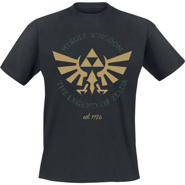 The Legend Of Zelda Hyrule Crest Tričko černá - Merchstore.cz