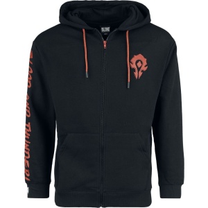 World Of Warcraft Horde - Blood And Thunder Mikina s kapucí na zip černá - Merchstore.cz