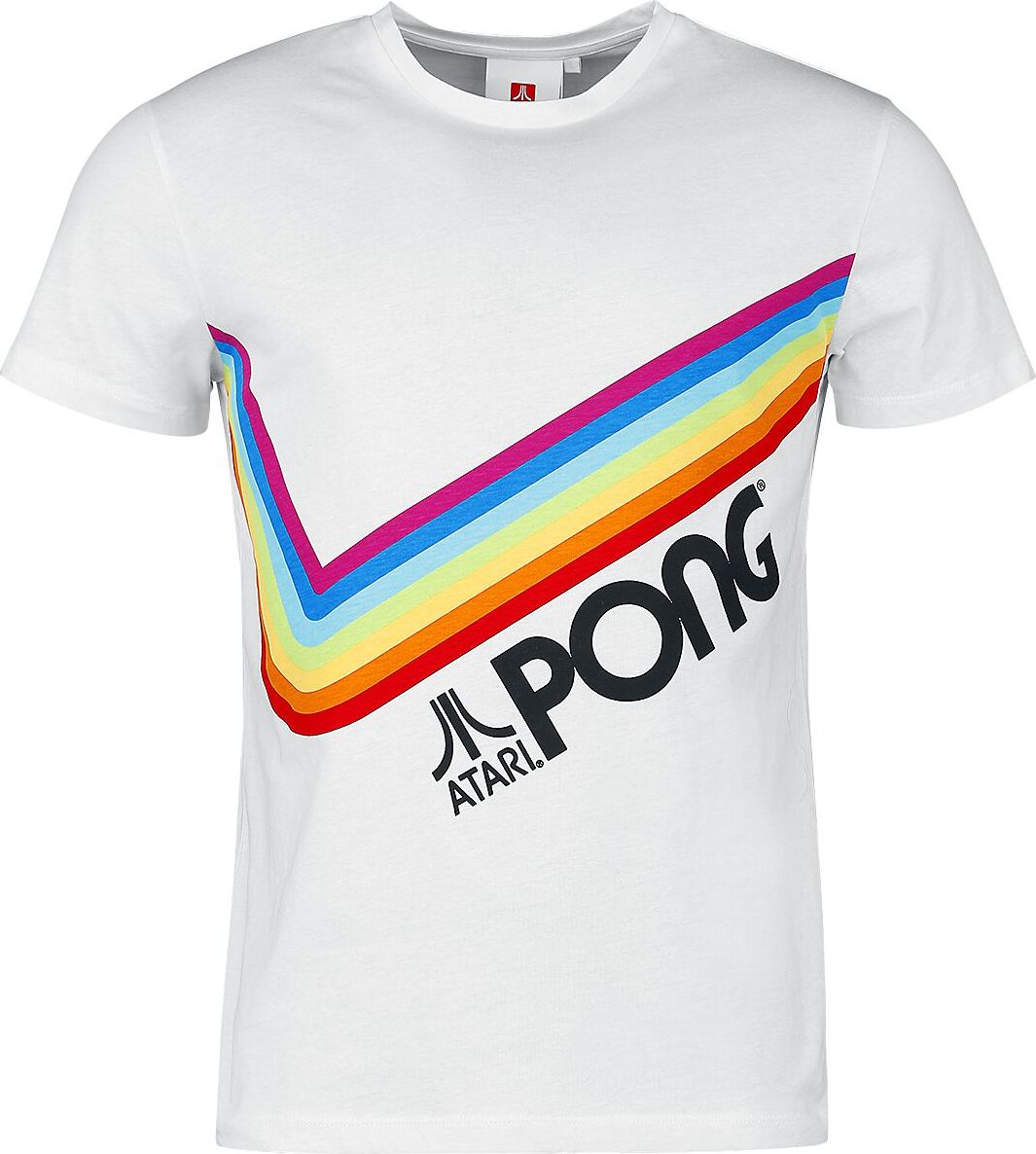 Atari Pong - Pride Rainbow Tričko bílá - Merchstore.cz