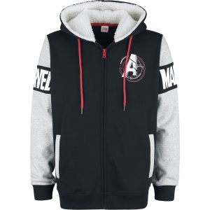 Avengers Avengers Mikina s kapucí na zip skvrnitá černá / šedá - Merchstore.cz