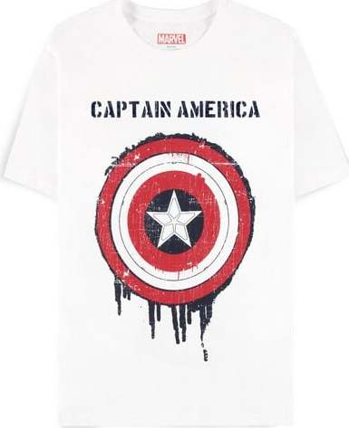 Captain America Brave New World - Shield Tričko bílá - Merchstore.cz Captain America Brave New World - Shield Tričko bílá - Merchstore.cz