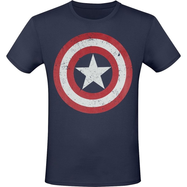 Captain America Shield Logo Tričko námořnická modrá - Merchstore.cz