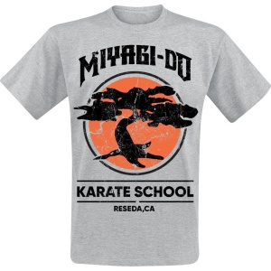 Cobra Kai Miyagi-Do Karate School Tričko šedá - Merchstore.cz