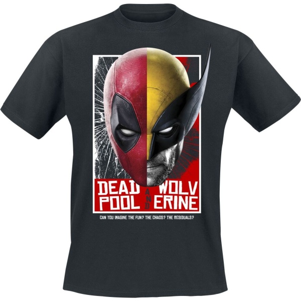 Deadpool Deadpool And Wolverine - Team Up Tričko černá - Merchstore.cz