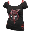 Deadpool Deadpool - Pose - 2 in1 Red Ripped Top Dámské tričko černá - Merchstore.cz