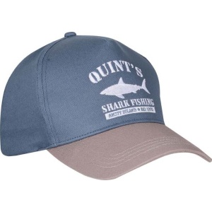 Der weisse Hai Jaws - Quints Shark Fishing kšiltovka modrá - Merchstore.cz