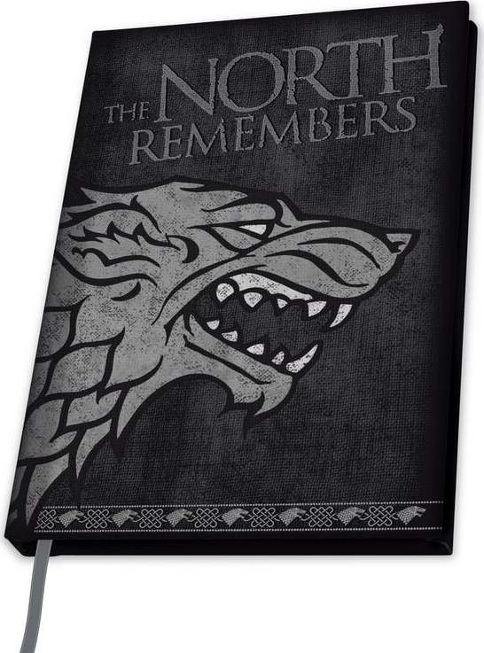 Game Of Thrones House Stark Notes cerná/šedá - Merchstore.cz Game Of Thrones House Stark Notes cerná/šedá - Merchstore.cz