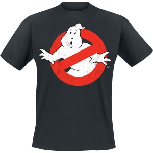 Ghostbusters Distressed Logo Tričko černá - Merchstore.cz