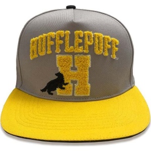 Harry Potter College Hufflepuff kšiltovka šedá/žlutá - Merchstore.cz