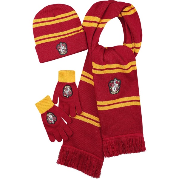 Harry Potter Gryffindor - Winter-Set zimní souprava cervená/žlutá - Merchstore.cz