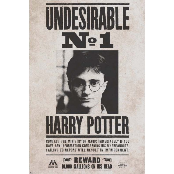 Harry Potter Undesirable No.1 plakát vícebarevný - Merchstore.cz