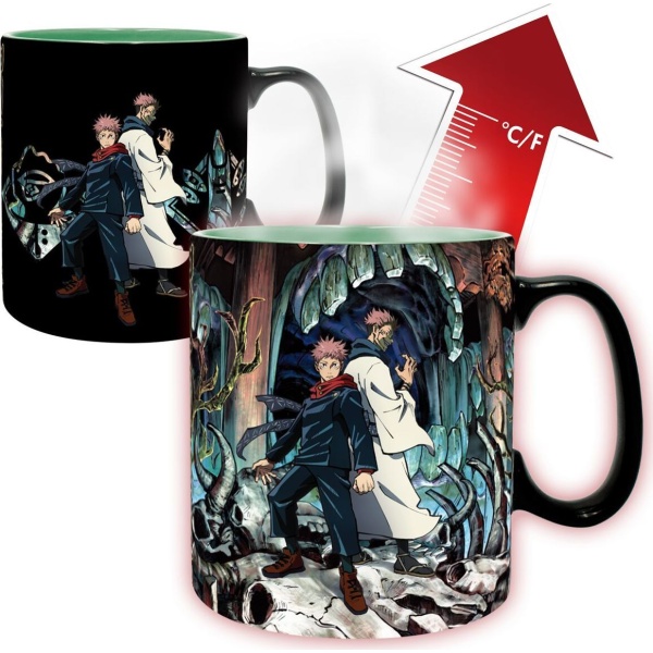 Jujutsu Kaisen Hrnek Itadori and Sukuna s termo efektem Hrnek vícebarevný - Merchstore.cz