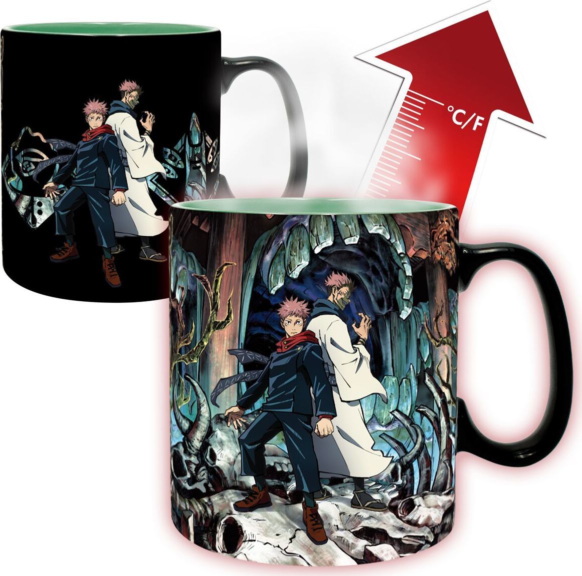 Jujutsu Kaisen Hrnek Itadori and Sukuna s termo efektem Hrnek vícebarevný - Merchstore.cz Jujutsu Kaisen Hrnek Itadori and Sukuna s termo efektem Hrnek vícebarevný - Merchstore.cz