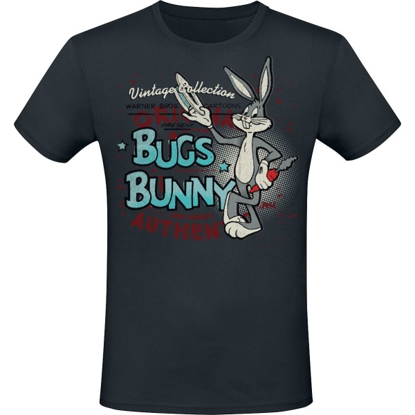 Looney Tunes Bugs Bunny - Vintage Collection Tričko černá - Merchstore.cz