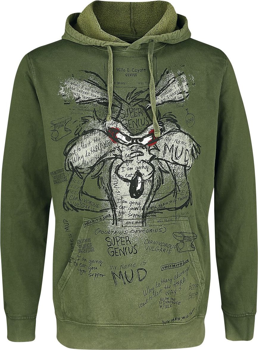 Looney Tunes Wile E. Coyote - Genius Mikina s kapucí zelená - Merchstore.cz Looney Tunes Wile E. Coyote - Genius Mikina s kapucí zelená - Merchstore.cz