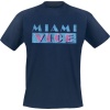 Miami Vice Miami Vice Distressed Logo Tričko námořnická modrá - Merchstore.cz