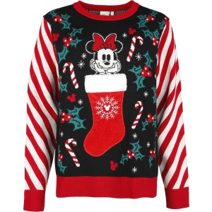 Mickey & Minnie Mouse Happy Holidays Pletený svetr vícebarevný - Merchstore.cz